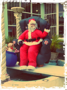 No takers to sit on this Santa's lap...