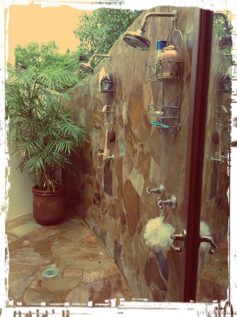 - Welcome to my outdoor shower -