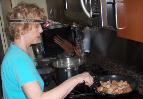 cooking with headlamp