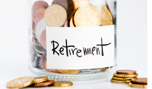 retirement savings coins jar