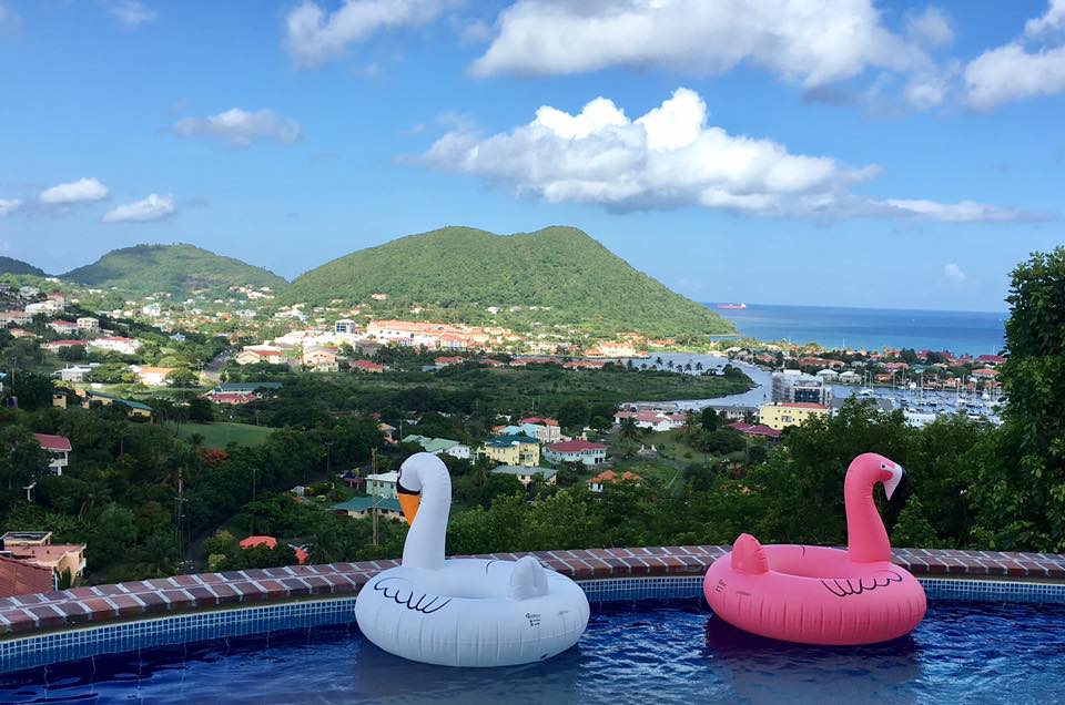Living in Saint Lucia lifestyle pool island view life on a rock Caribbean