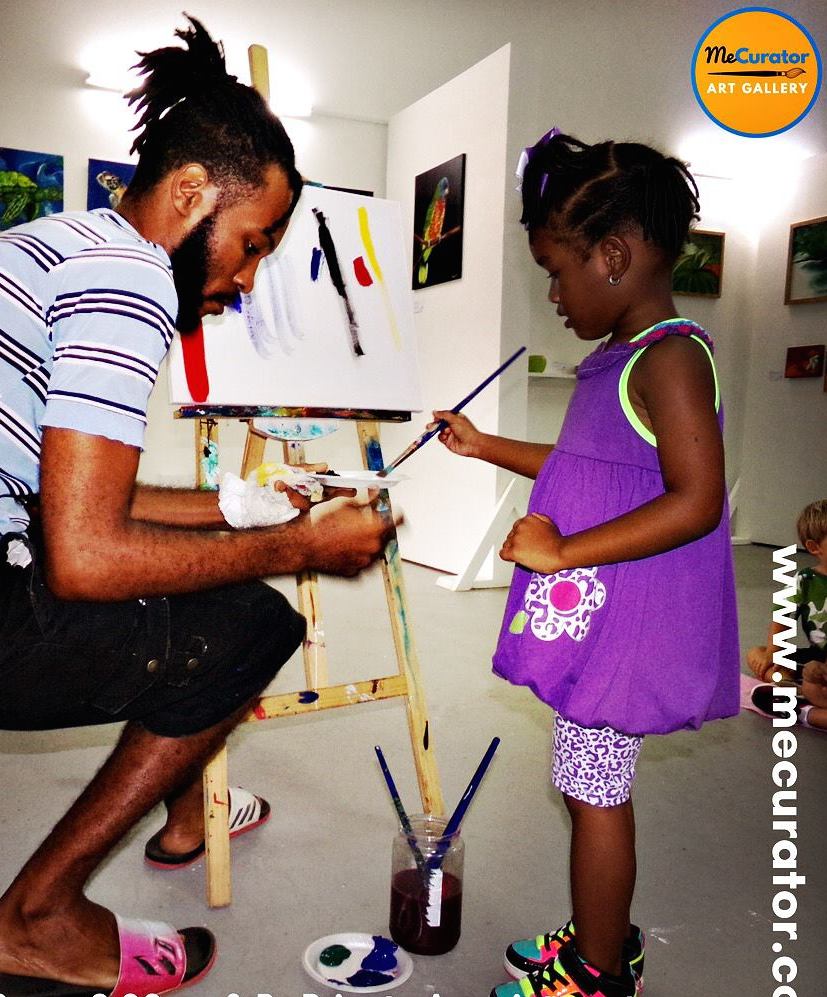MeCurator art gallery St. Lucia kids in the arts art for kids island kids
