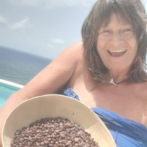 Fresh Roasted Coffee Beans in a Calabash bowl